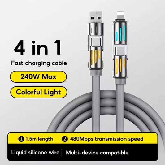 4-in-1 Fast Charging Multi USB Cable 240W